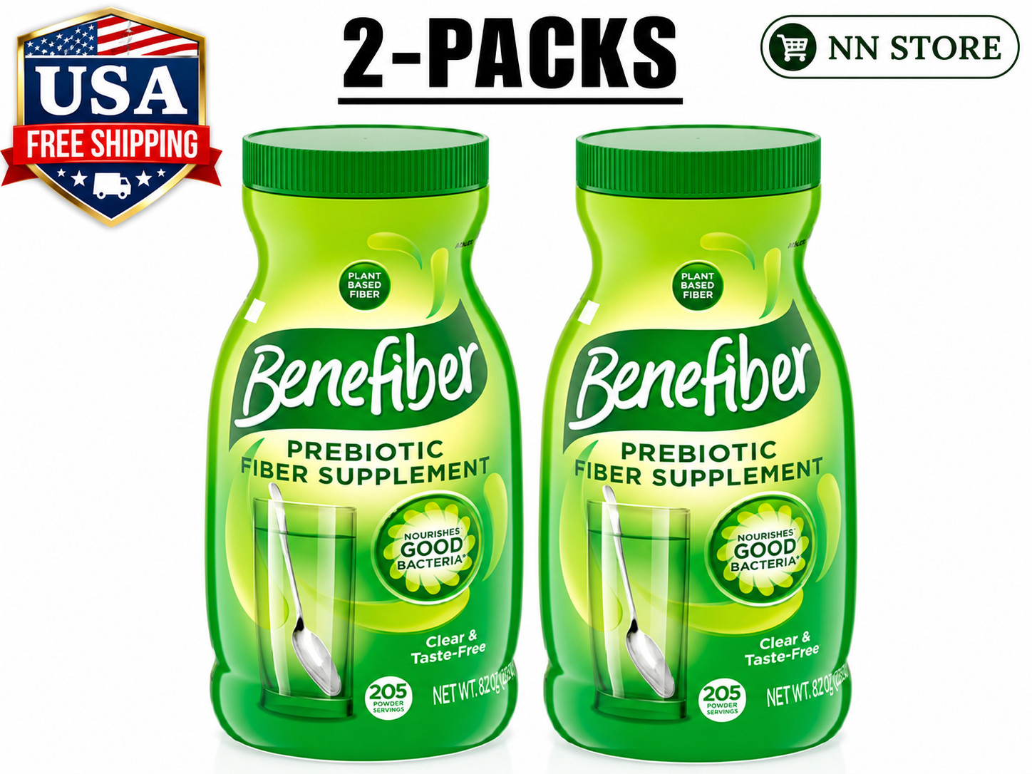 2 Pack – Benefiber Daily Prebiotic Fiber Supplement Powder, Unflavored, 28.9 oz.