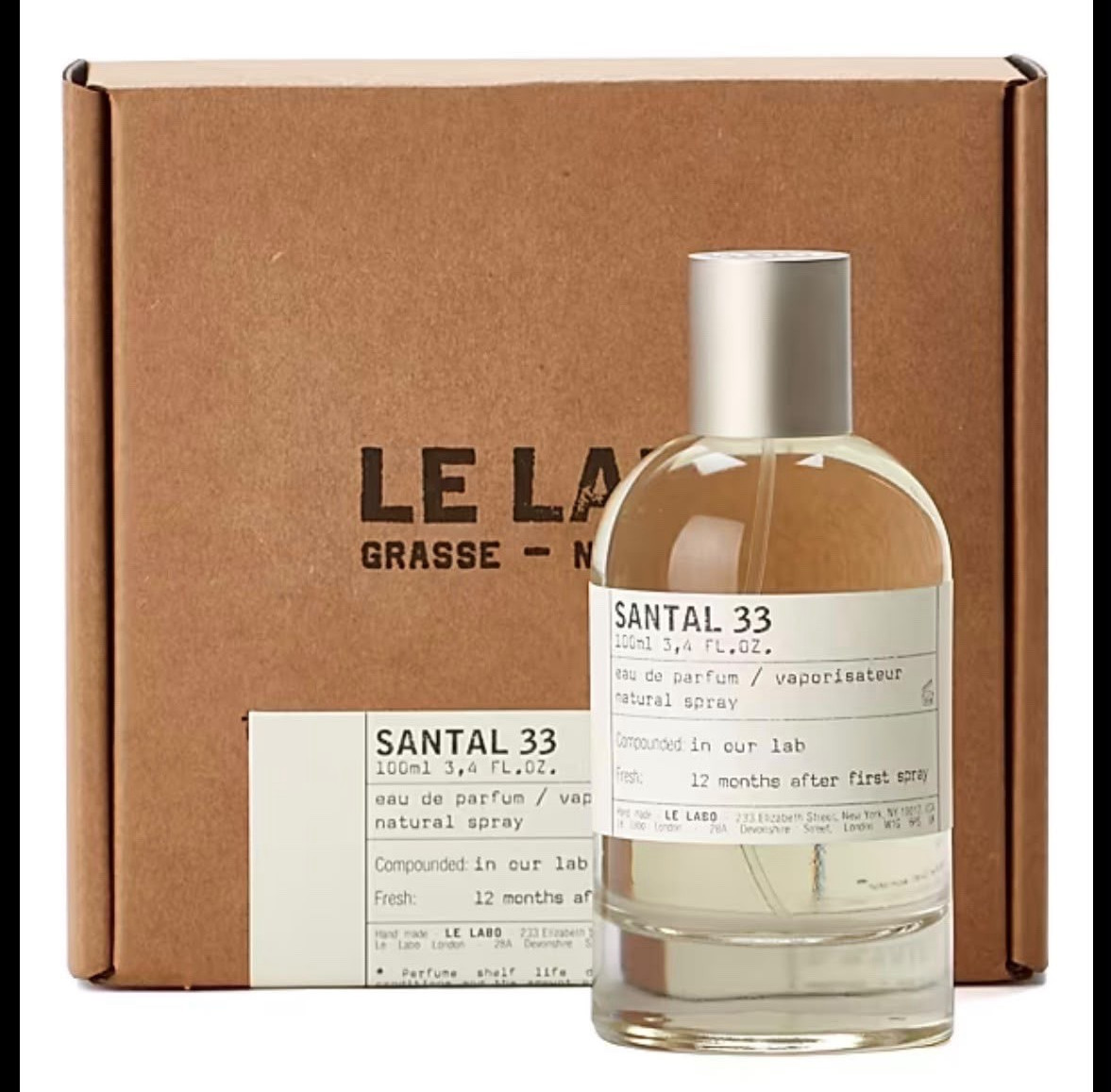 Le Labo SANTAL 33 Eau de Parfum Spray, Regular Size 3.4 fl oz
