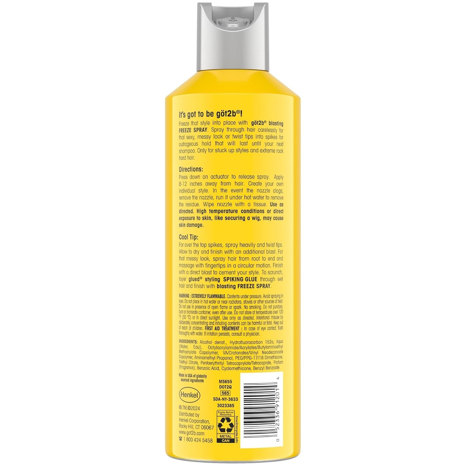 Extra Strong Blasting Freeze Hairspray – Wind-Tested, Humidity Resistant – 24 Oz