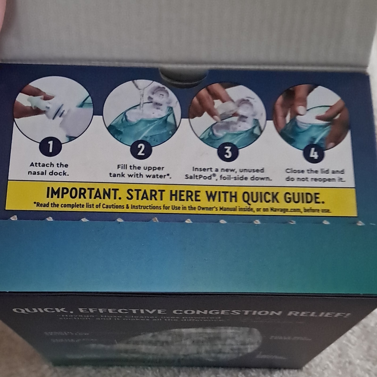 Naväge Sinus Irrigation System SDG-2 Blue/White Drug-Free Easy to Use