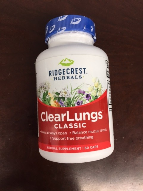 Ridgecrest Herbals ClearLungs Classic 60 Caps Exp 04-2028