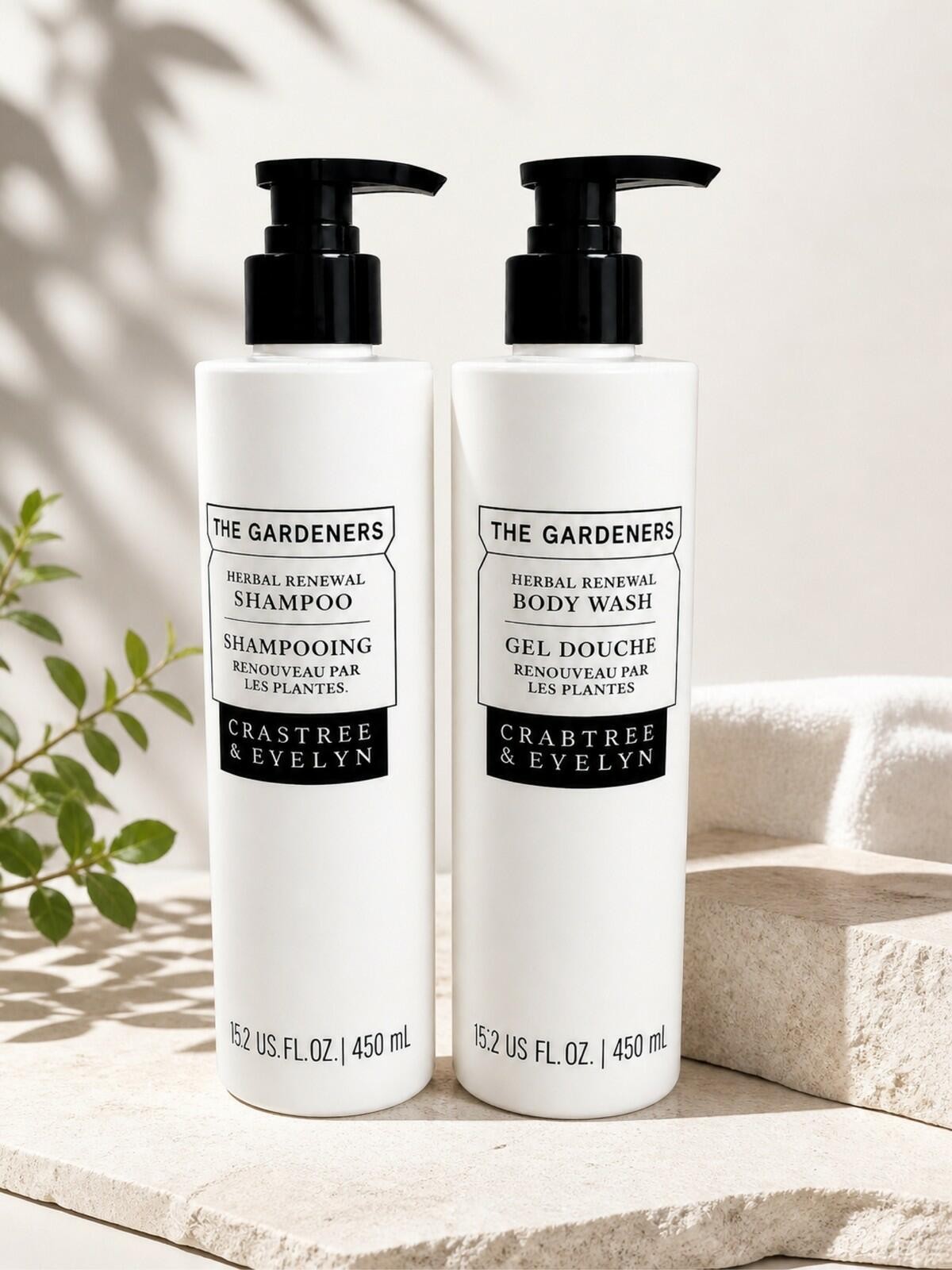 Crabtree & Evelyn Gardeners Herbal Renewal Shampoo & Body Wash 15.2oz