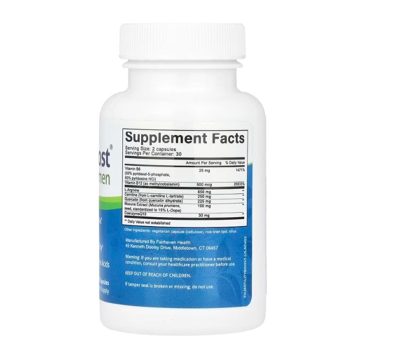 Motility Boost for Men, 2 PACK, Support Sperm Motility, 60 capsules (120 total!)