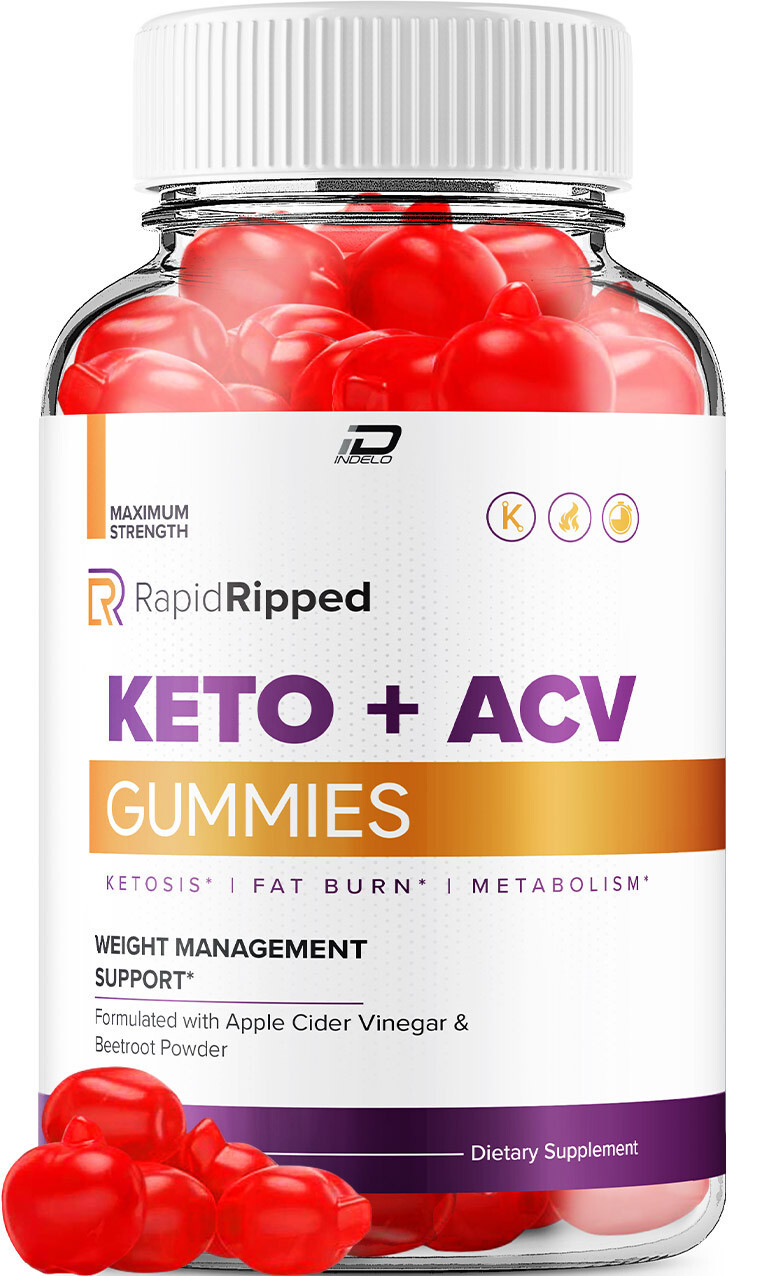 Rapid Ripped Keto ACV Gummies Supplement – Max Strength RapidRipped (1 Pack)