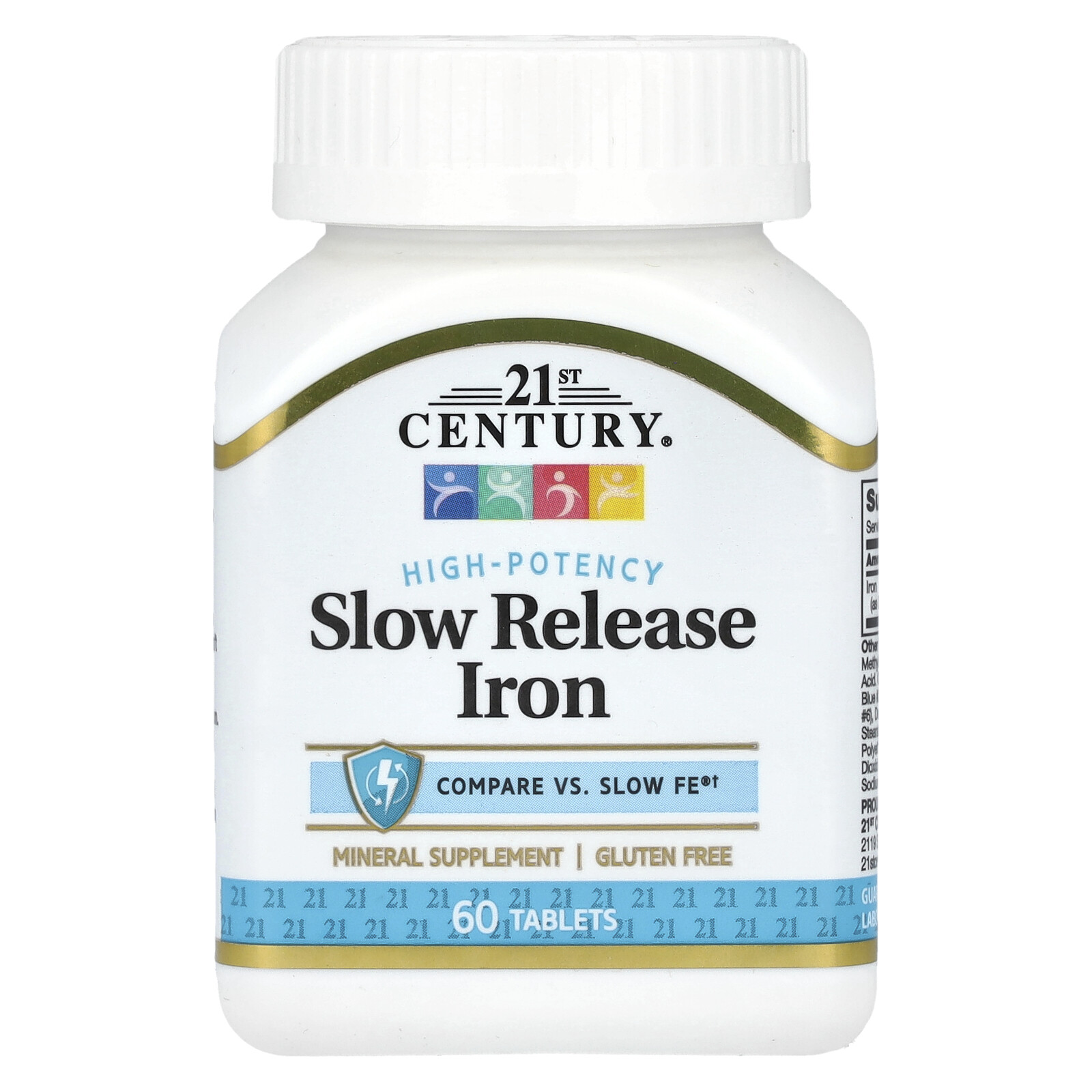 Slow Release Iron, High Potency, 60 Tablets