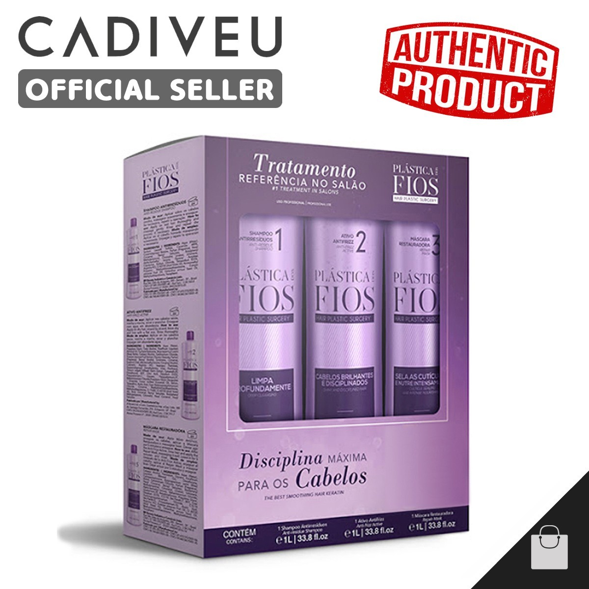 Cadiveu Plastica dos Fios Professional Straightening Wires Treatment 1 Kit 34 oz