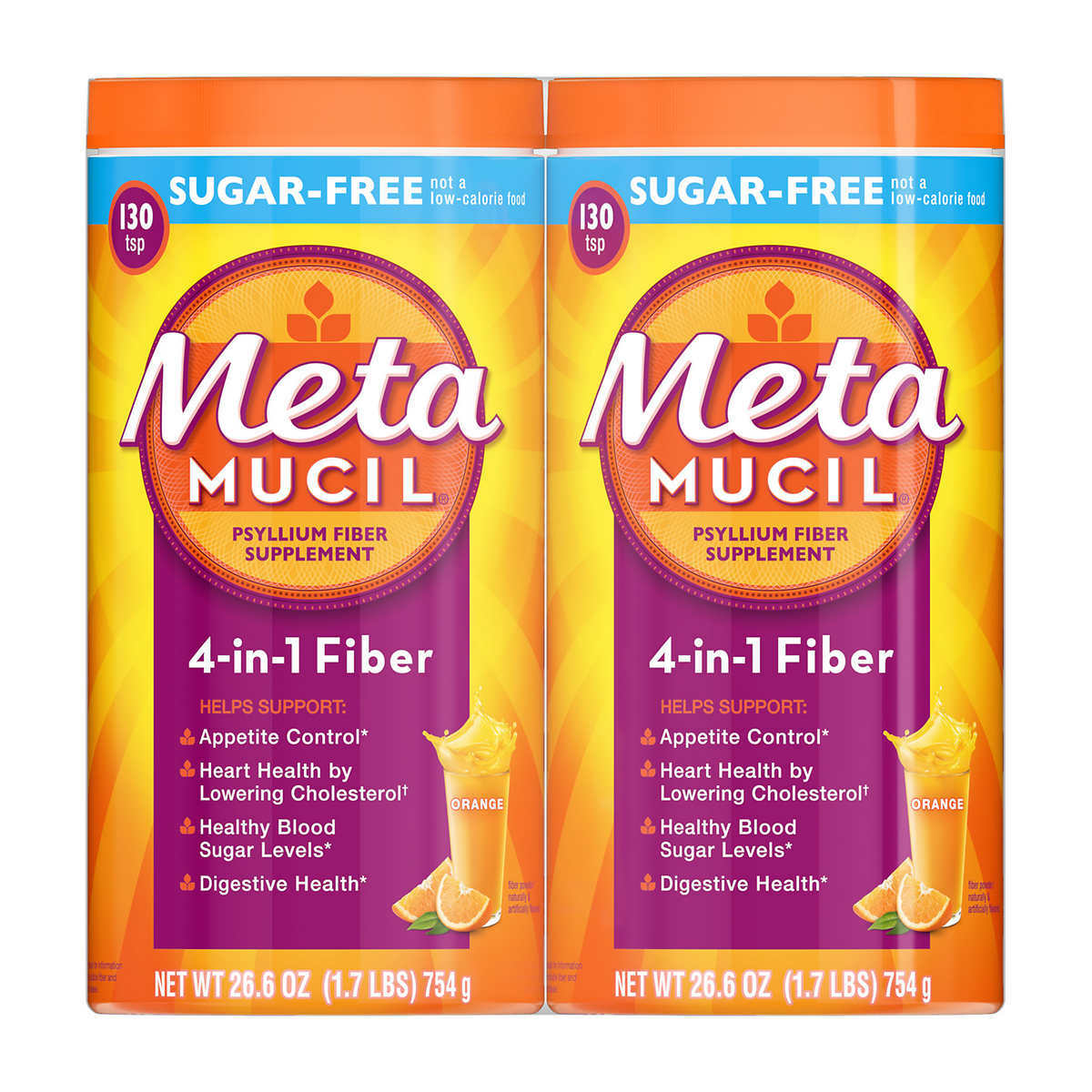 Metamucil MultiHealth 4-in-1 Fiber Sugar Free 260 Doses Freeshipping