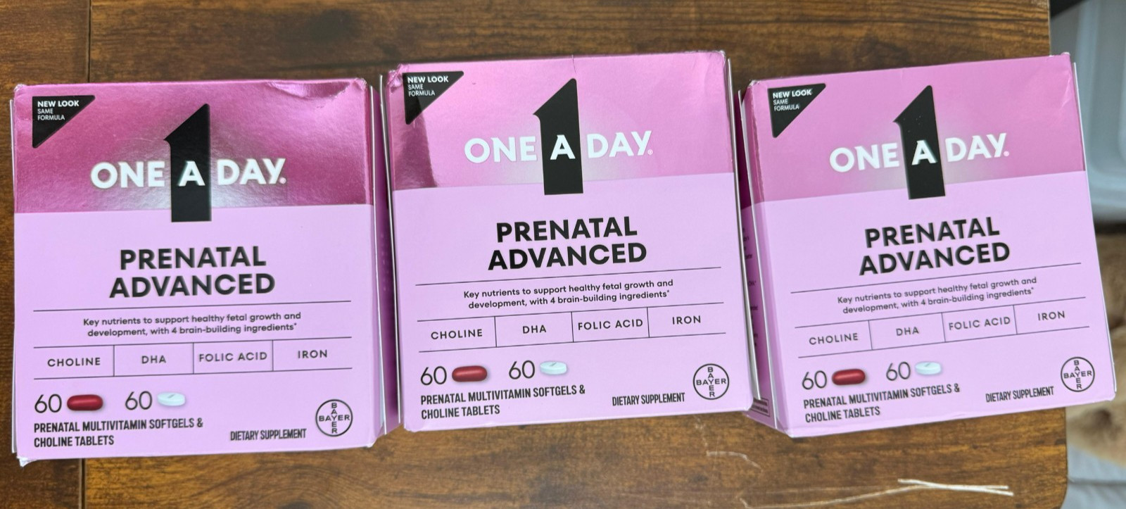One A Day Prenatal Advanced Multivitamin 60ct DHA Choline Iron Folic Acid – 1 Ct