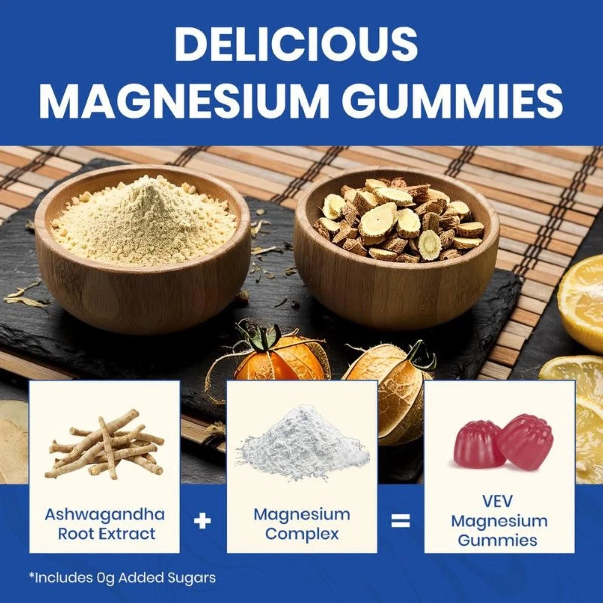 3PACK Magnesium Gummies 14-in-1 by VEV for Relaxation & Sleep