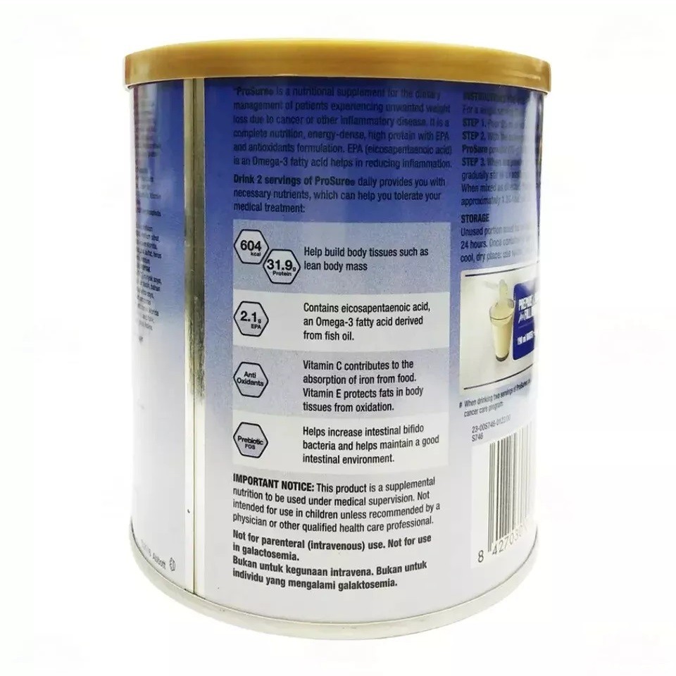 10 Abbott Pro Sure Milk Improve Appetite High Protein Prebiotic EPA 380g Vanilla