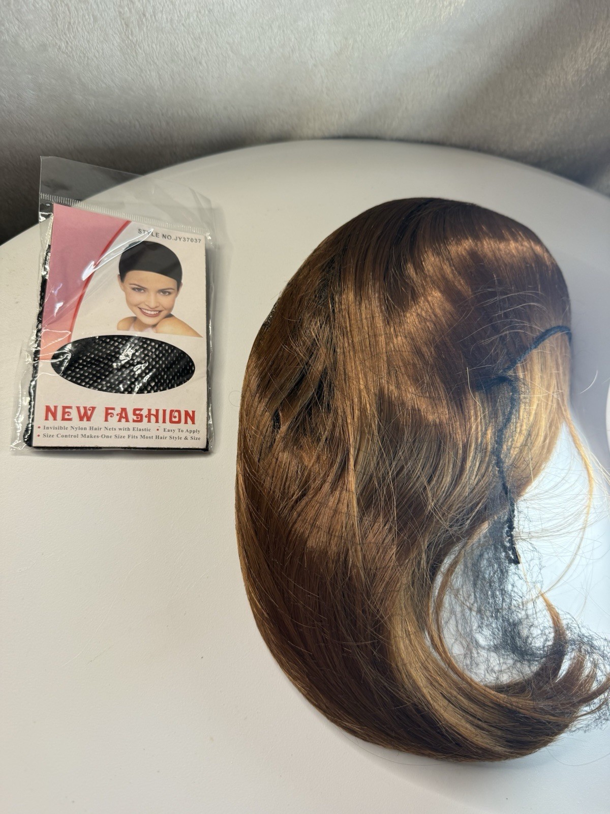 New Synthetic 10″ Brown Wig with Wig Cap & Nylon Hair Net Free Shipping