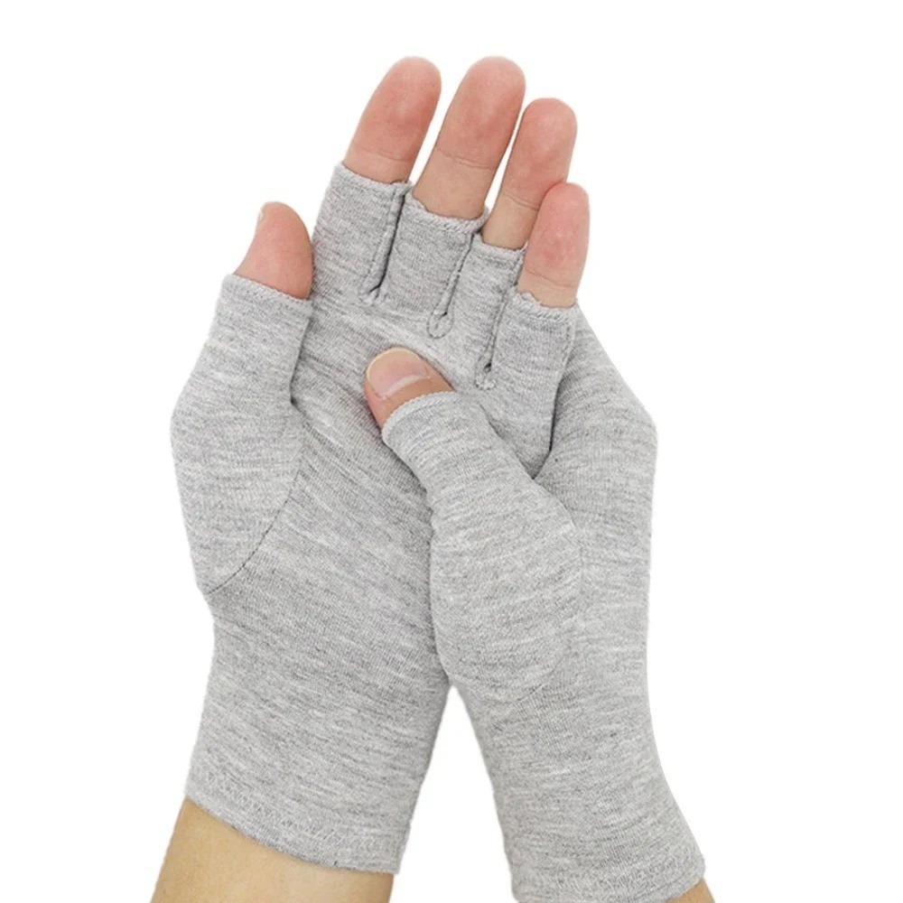 1 Pair Bamboo Gloves Compression Arthritis Glove Wrist Support Joint Pain Relief