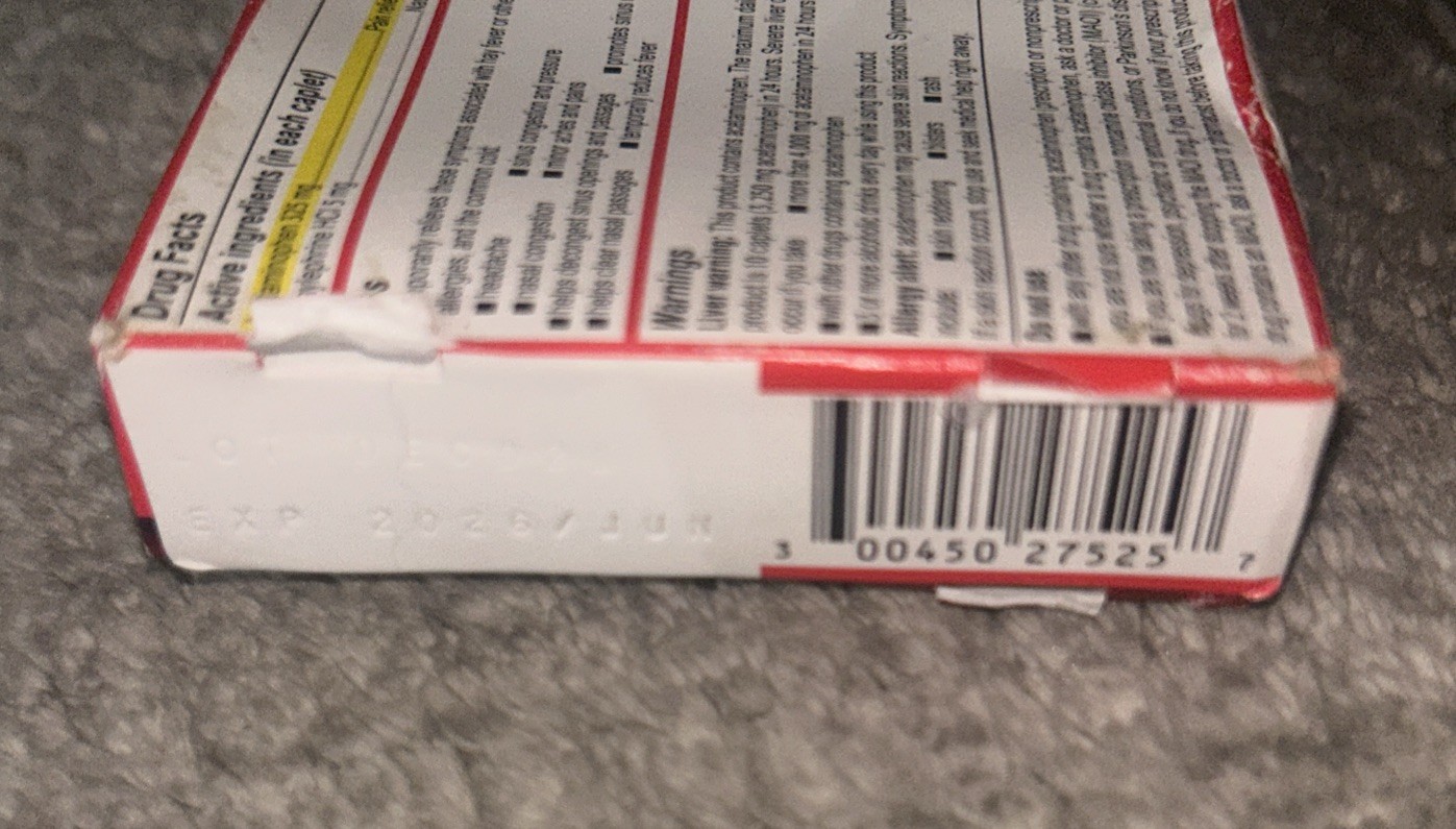 Tylenol Sinus + Headache Daytime Non-Drowsy For Adults 24 Caplets Exp 06/26