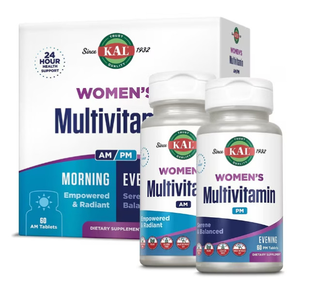 KAL Women’s Multivitamin AM/PM, 2-in-1 Multivitamins for Women; EXP 7/26