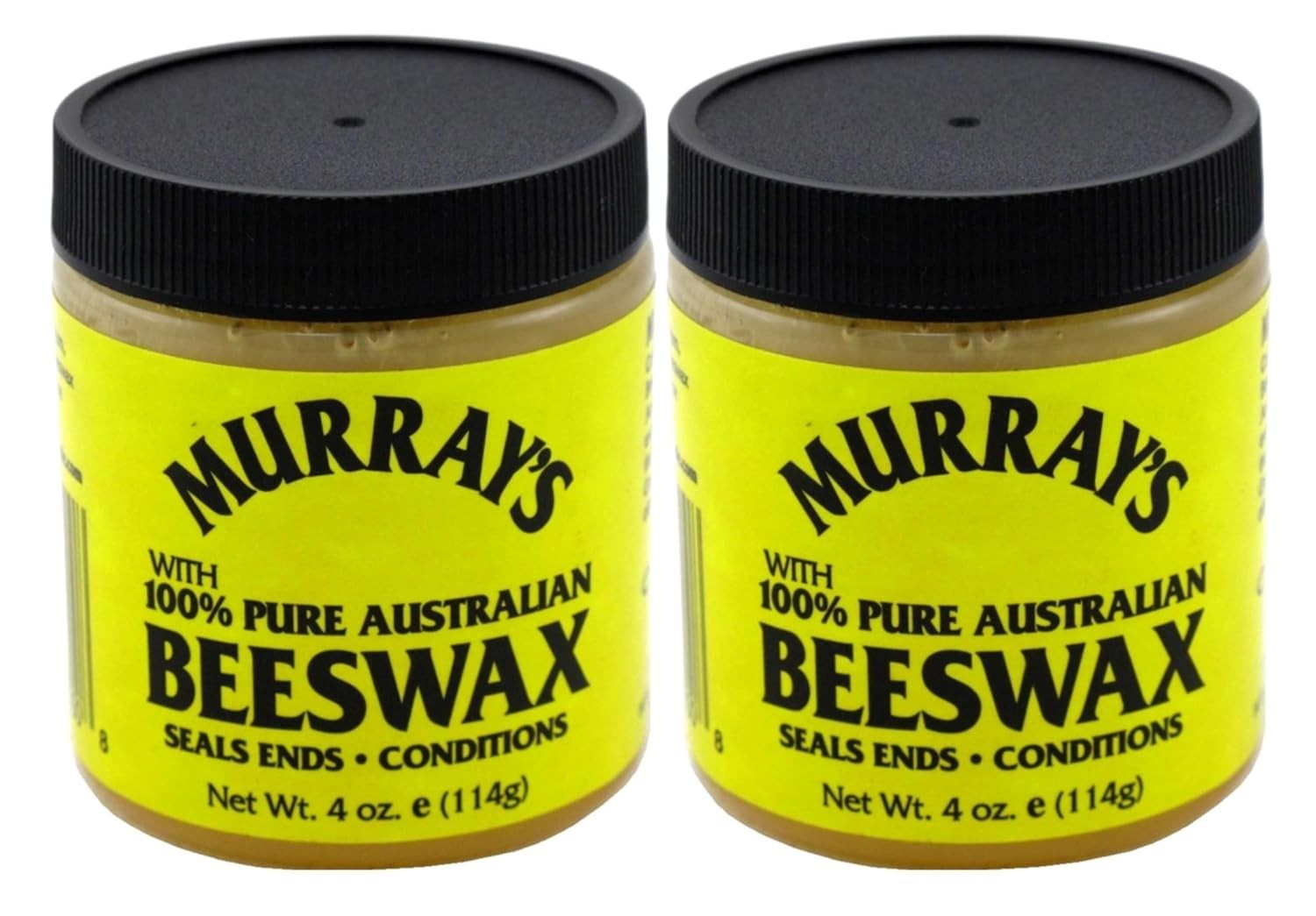 Murrays Beeswax 4oz Jar 2 Pack Hair Styling Wax Pomade Natural Hold
