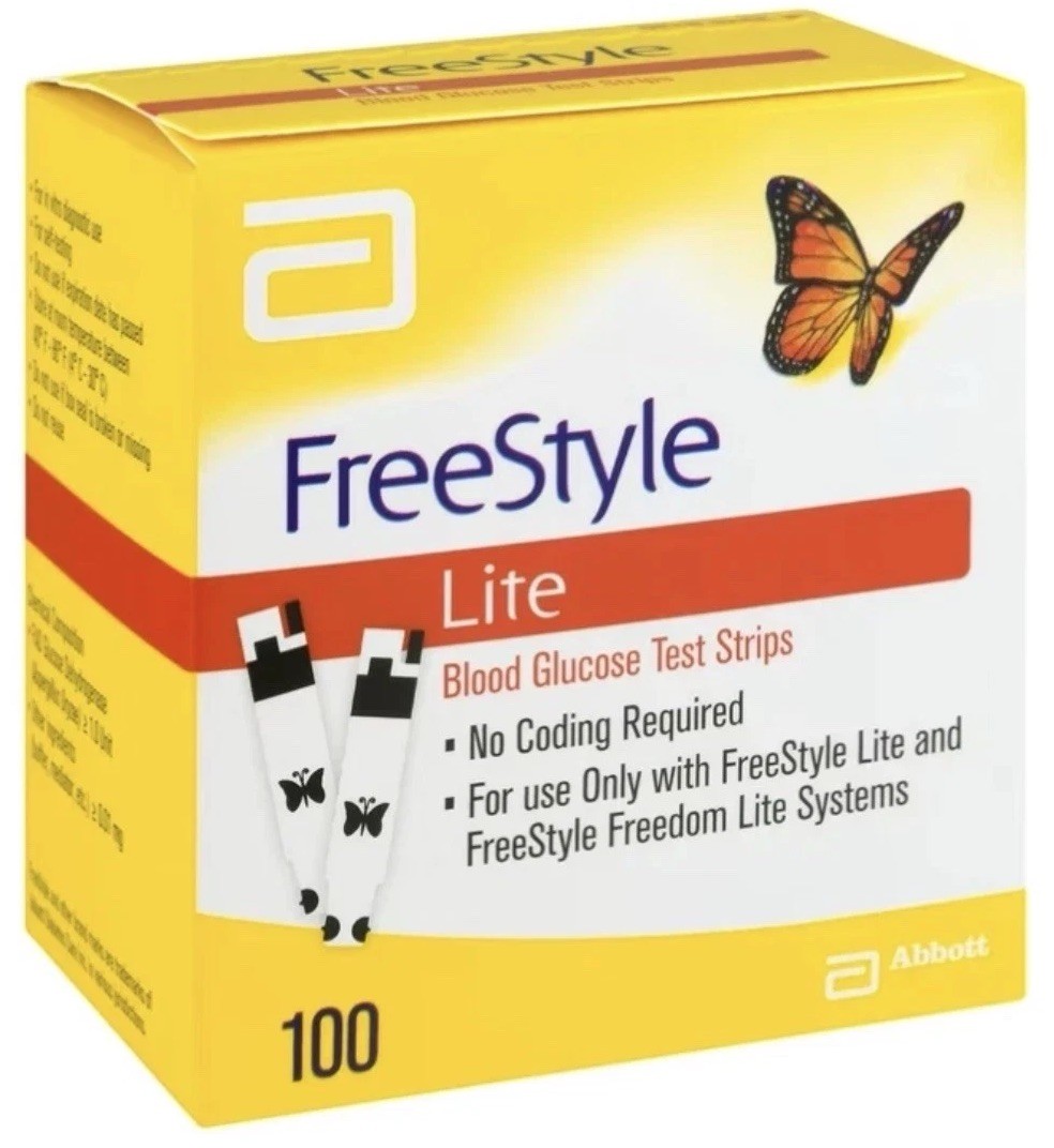 FreeStyles Lites Blood Glucose Diabetic Test Strips 100ct Imported exp 06/2027
