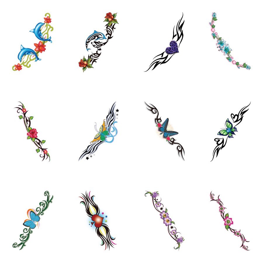 Arms and Ankles Temporary Tattoos Choose Individuals or a set 3.5″ x 2.5″