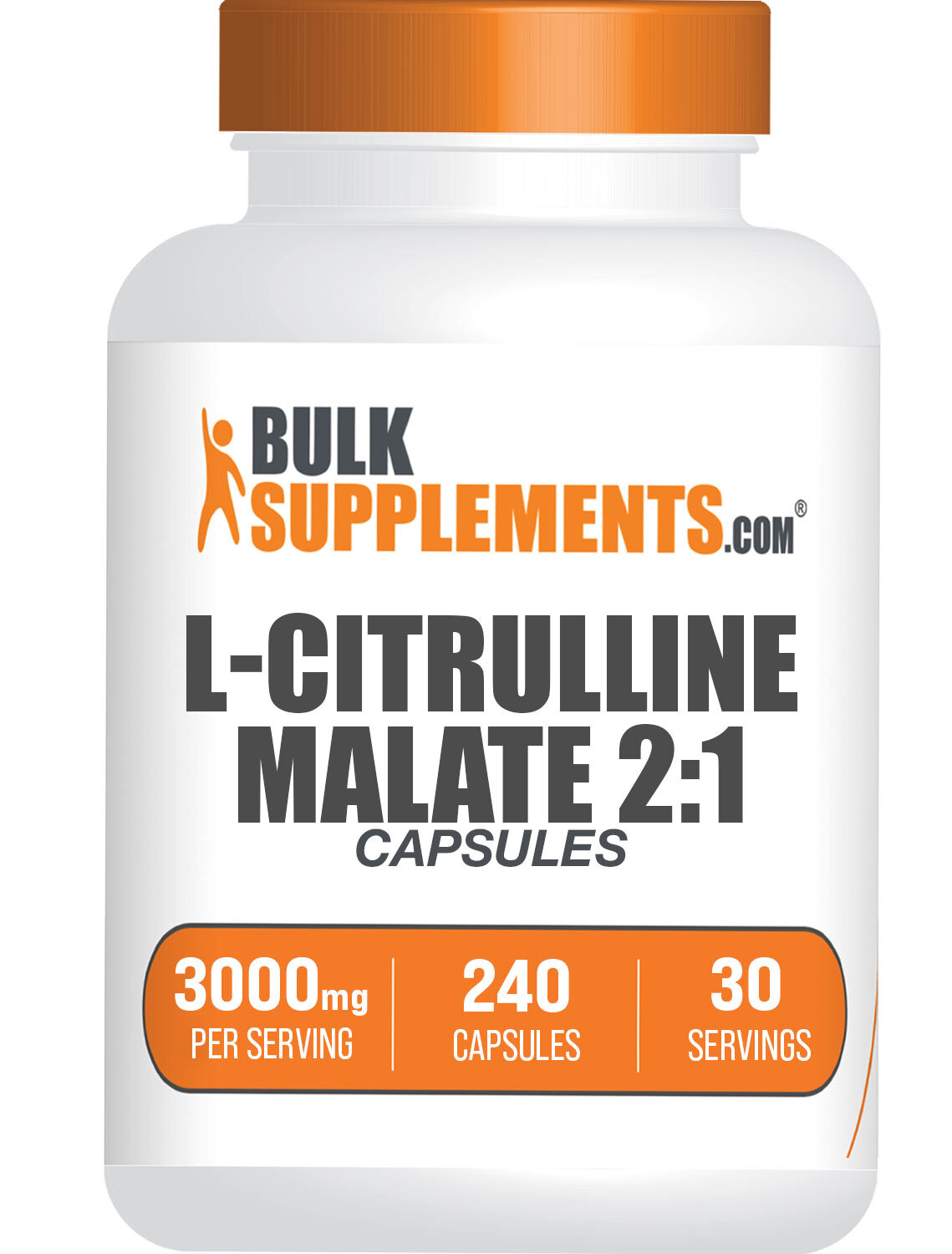 BulkSupplements L-Citrulline DL-Malate 240 Capsules – 3000mg Per Serving