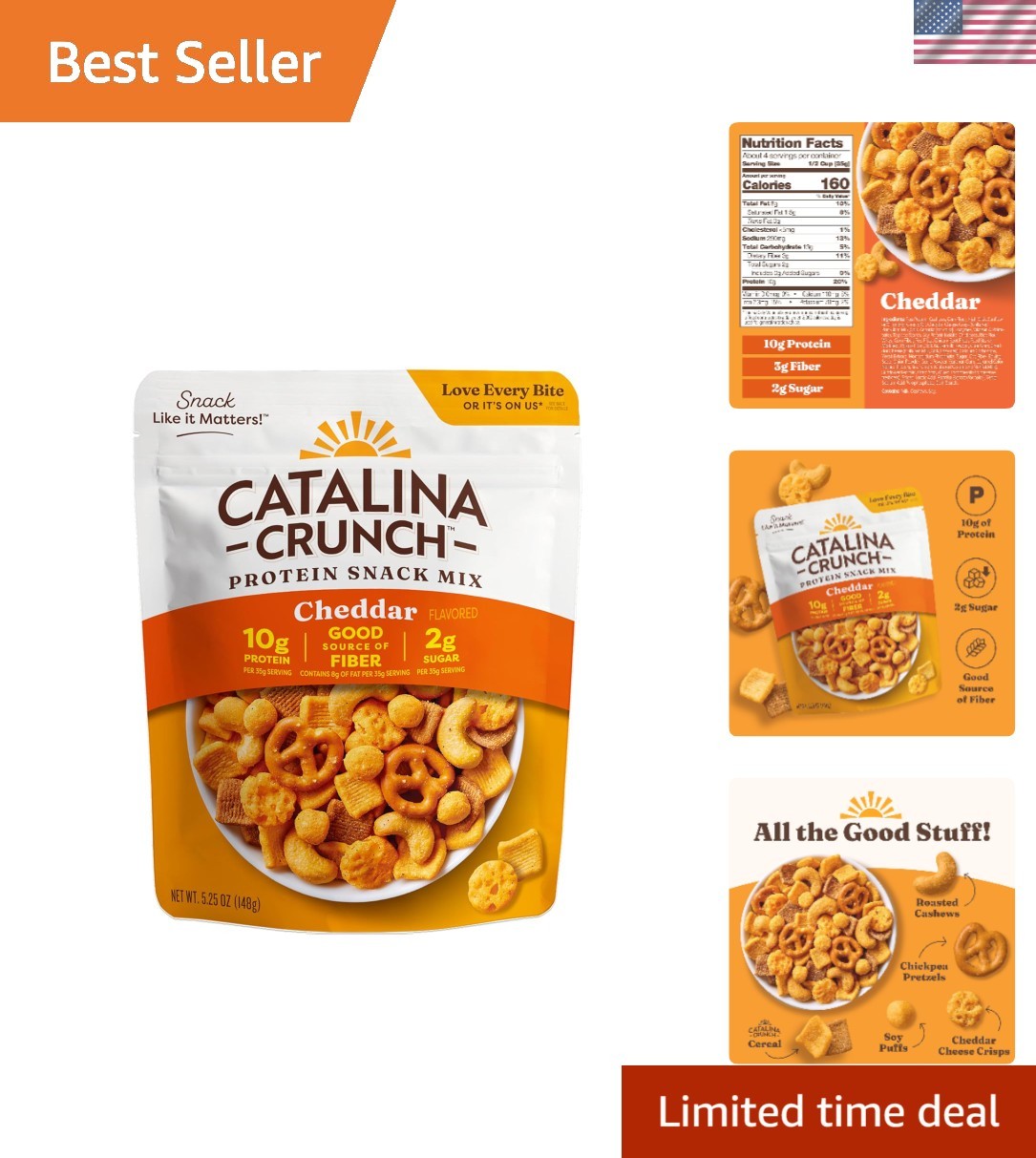 Gluten Free Cheddar Snack Mix – 10g Protein, Tasty & Guilt-Free Indulgence