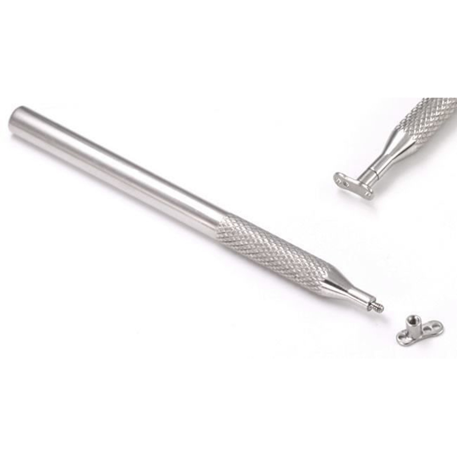 Piercing Insertion pin taper tool 1.2mm or 18g thread Steel Dermal Anchor Tool