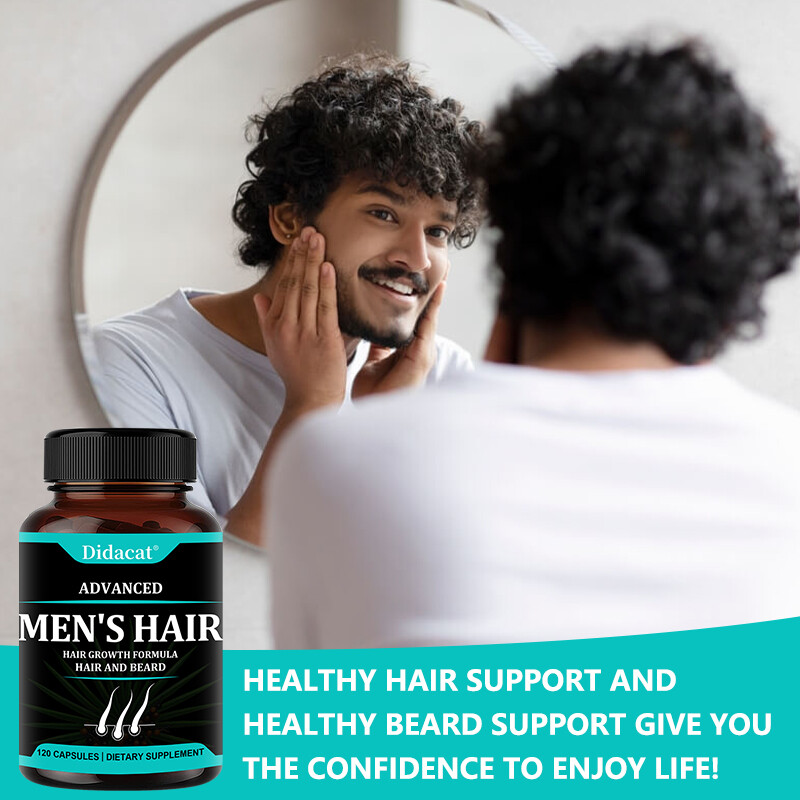 Advanced Hair Growth Formula – DHT Blocker Hair Beard Growth Vitamins for Men