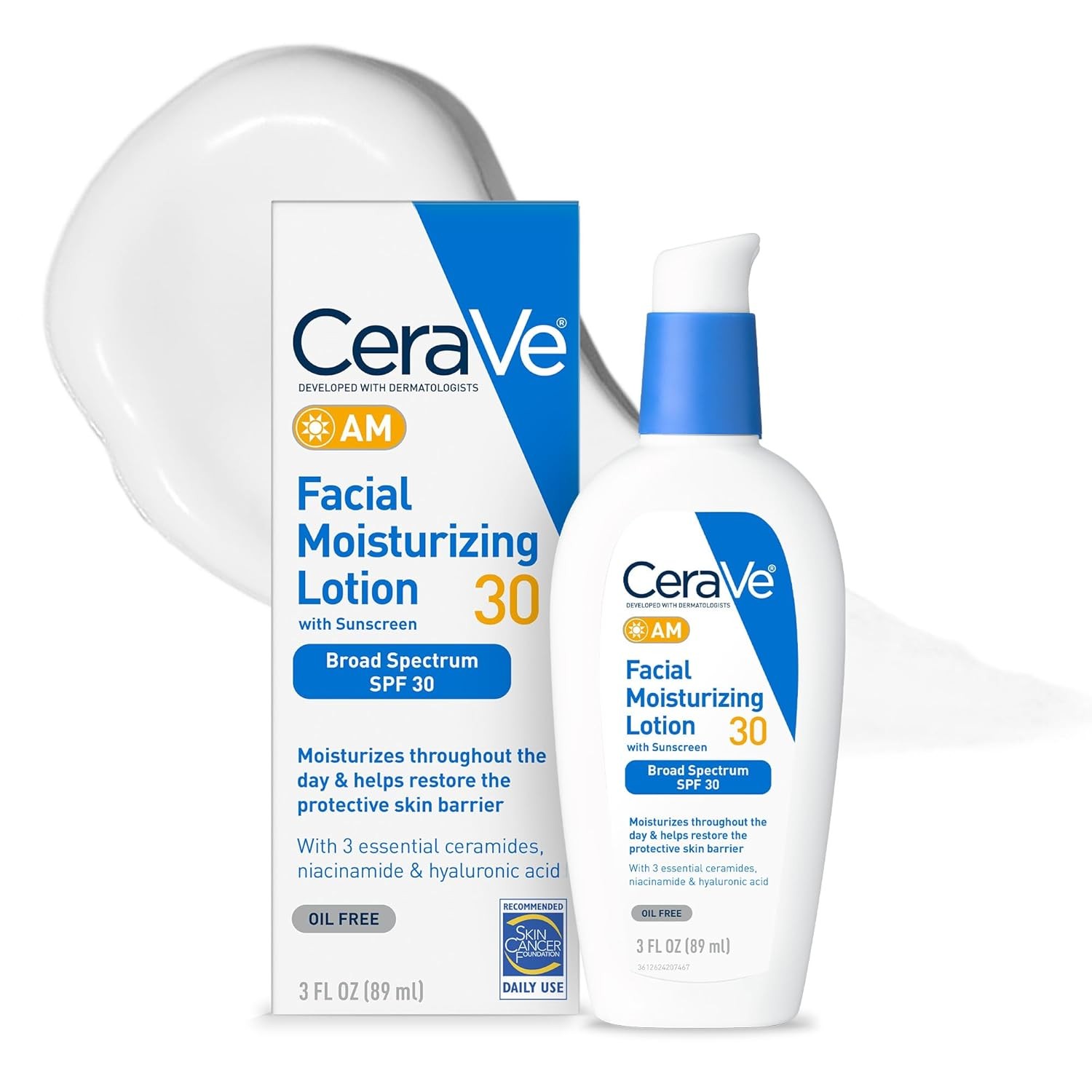CeraVe AM Facial Moisturizing Lotion with Sunscreen – SPF 30 2 Pack Exp: 10/26+
