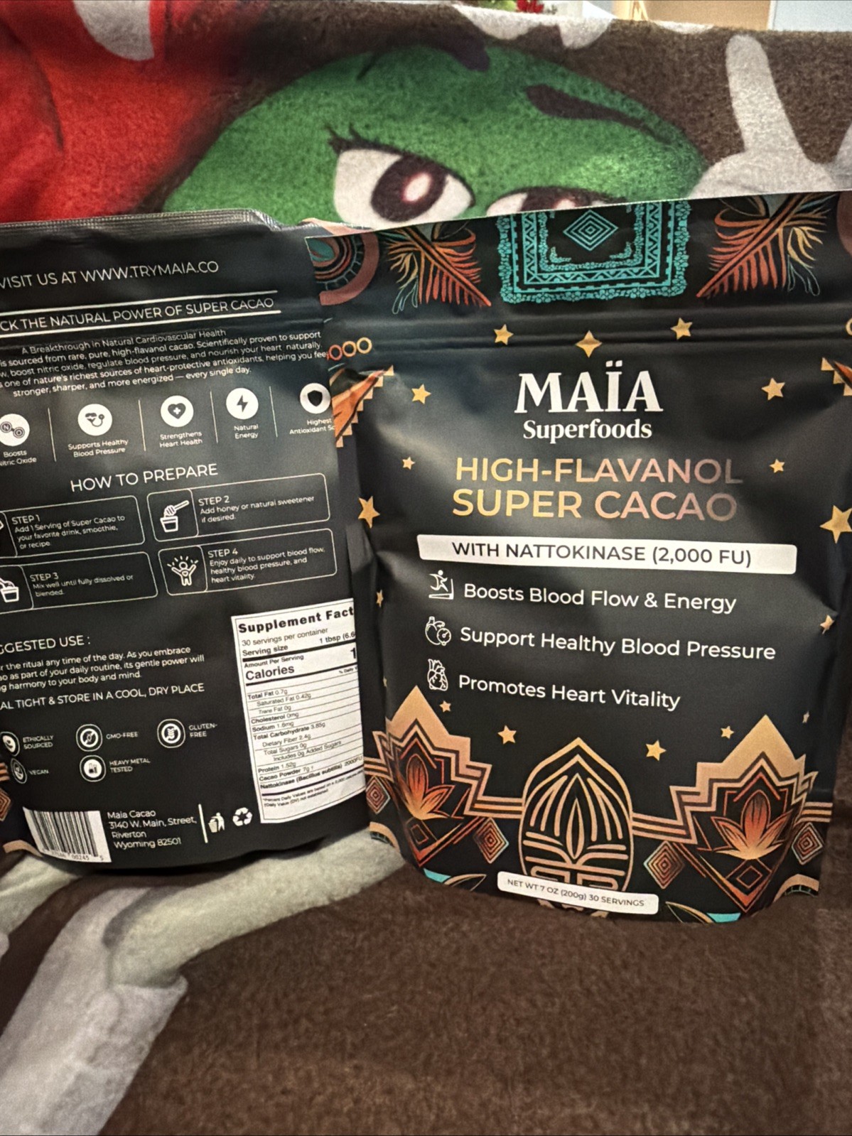 MAIA High-Flavanol Super Cacao with NATTOKINASE 7oz 30 servings (2pack ) New🔥