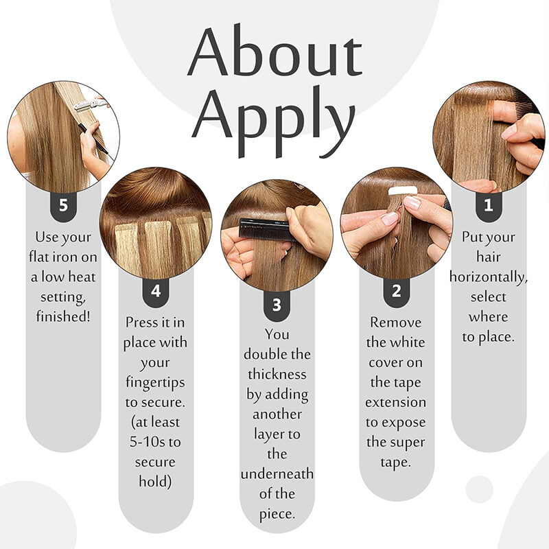 Double Sided Tape in on Skin Weft Balayage 100% Human Remy Hair Extensions 20PCS
