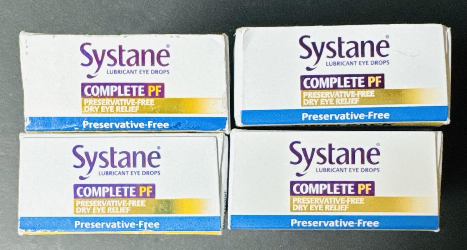 (4) Twin Boxes Systane COMPLETE PF, Preservative Free, BB: 02/2026+