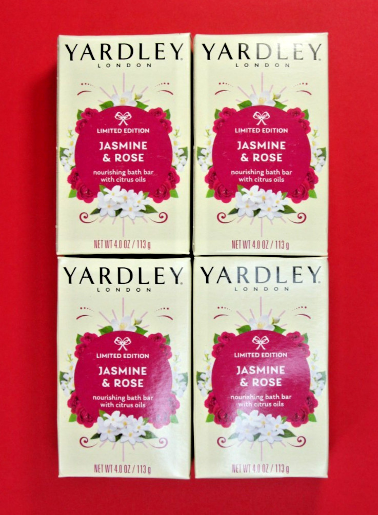 Yardley London Ltd. Edition Jasmine & Rose 4 Pack Nourishing Bath Bars 4.0 oz