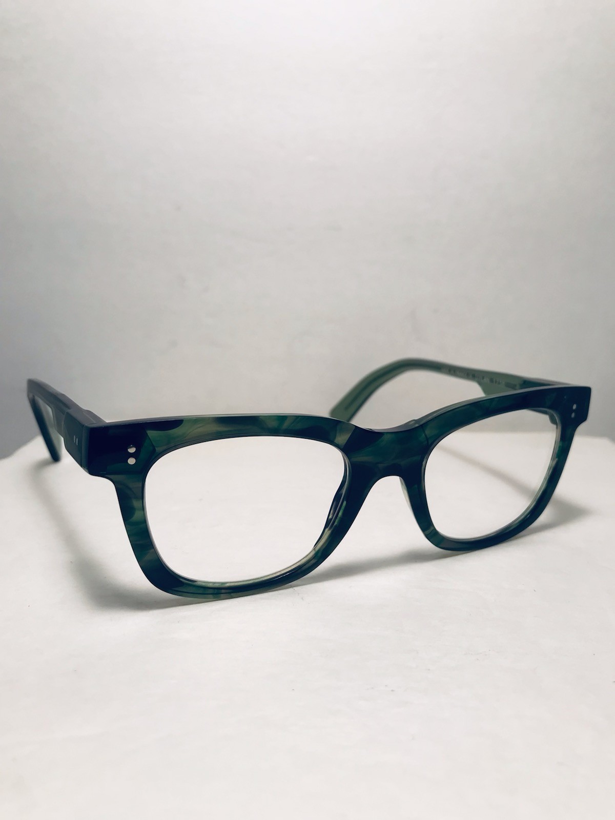 EUC ANNE ET VALENTIN DYLAN 1738 GREEN FRAME ONLY 48[]20 147 MADE IN FRANCE