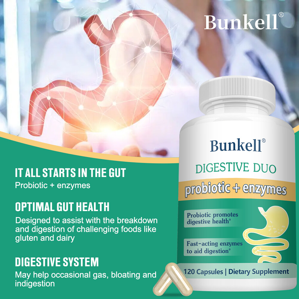 Digestive Probiotic+Enzymes Supplement Balance Intestinal Health,Relief Bloating