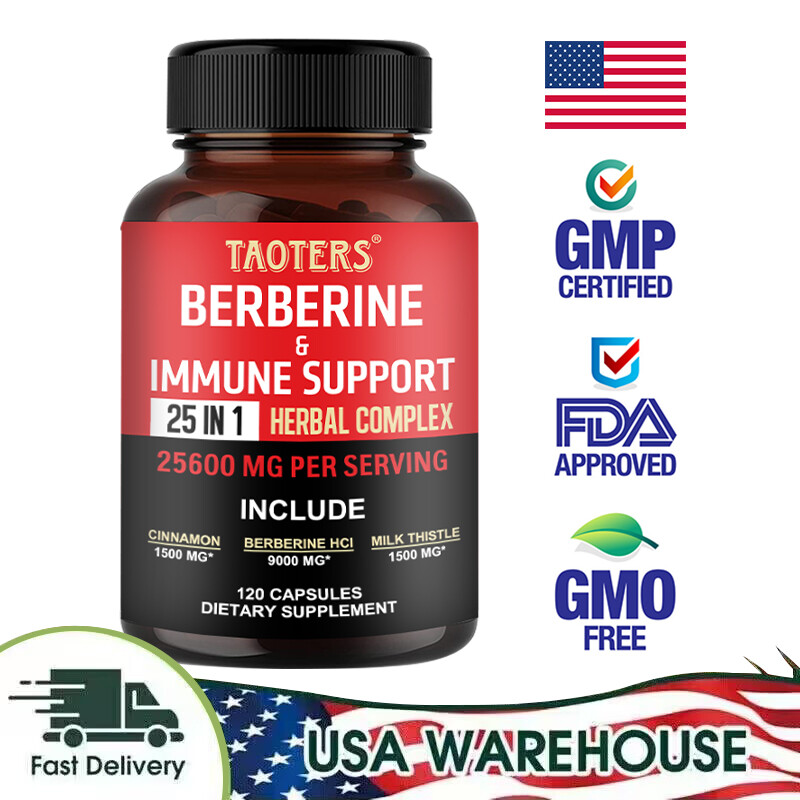 Berberine with Ceylon Cinnamon 25600mg Heart Health & Immune 120 Capsules