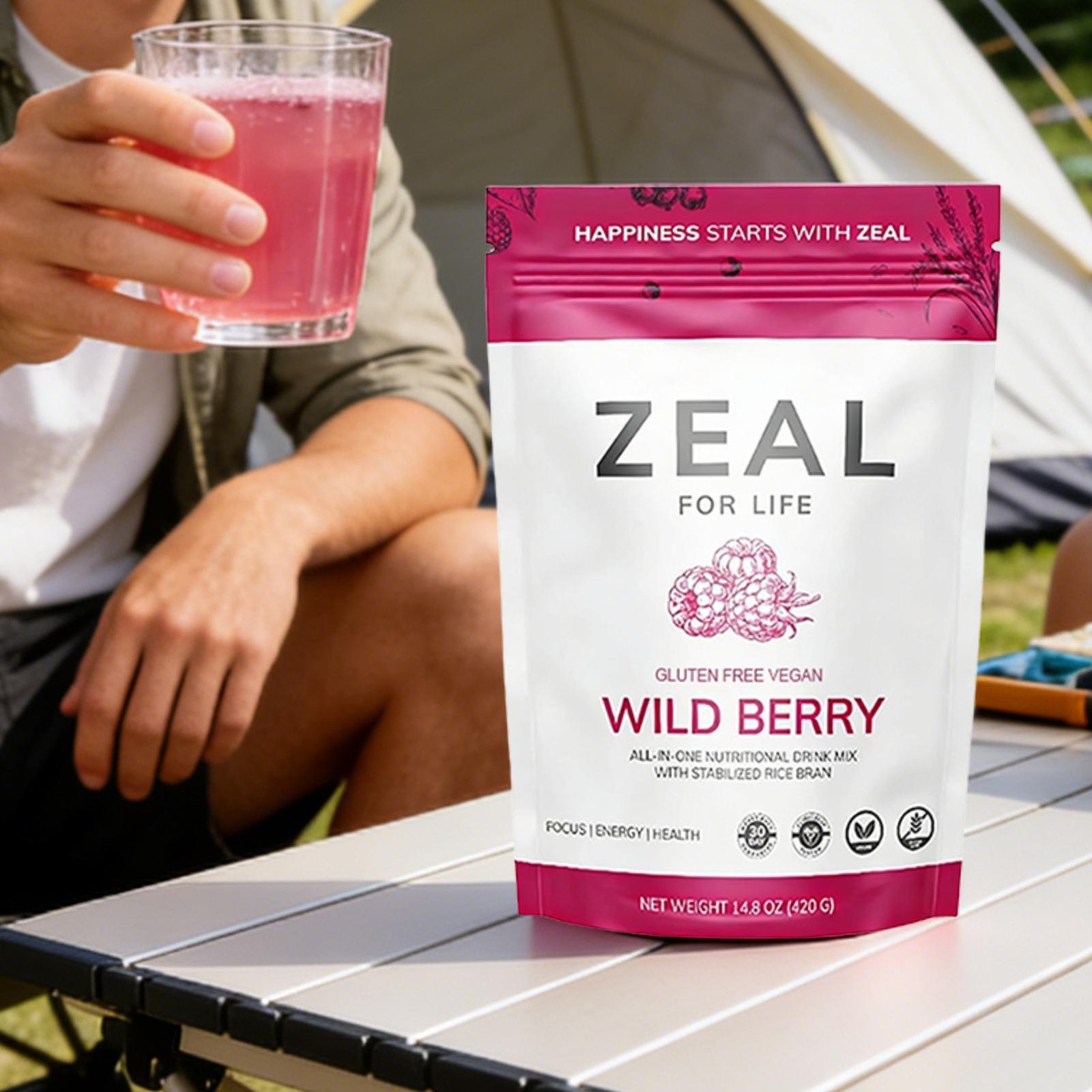 Zurvita Zeal For Life – 30-Day Wellness Bag (Wild Berry Flavor) – 420g FRESH