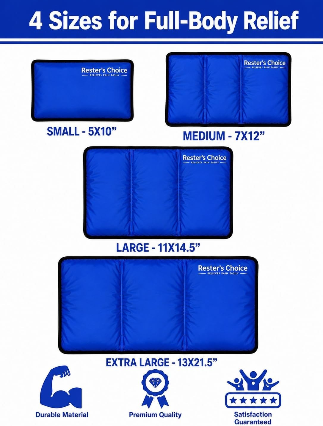 Extra Large 2 Pack Ice Packs for Pain Relief – Flexible and Durable Design