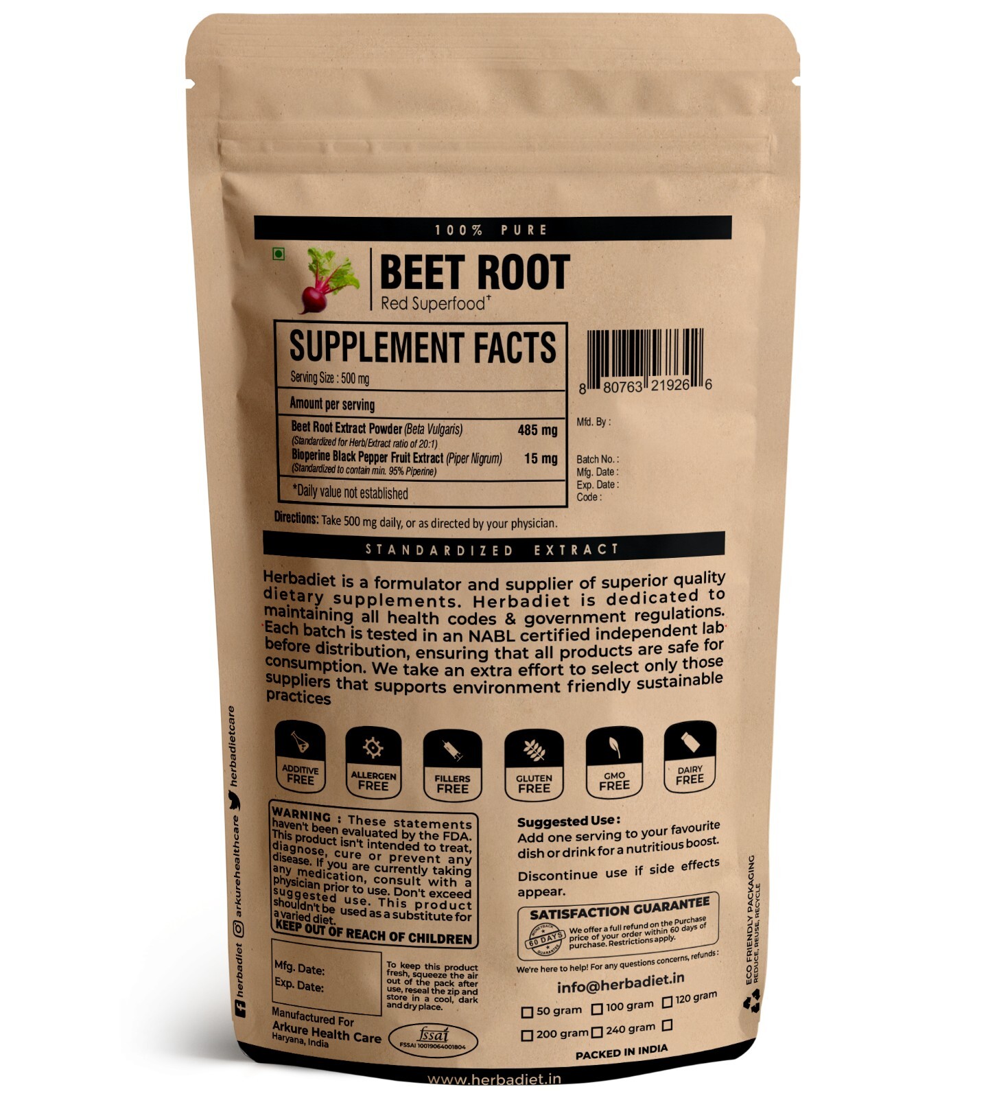 Beet Root Extract Powder Extract 20:1 Anthocyanins High Strength Red Superfood