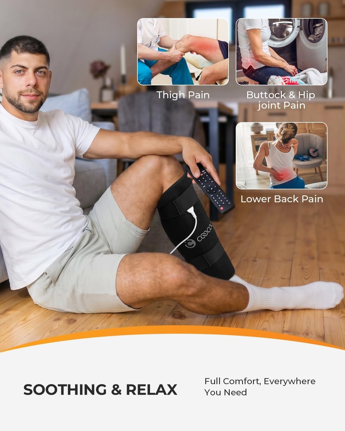 Electric Adjustable Hip Brace for Soothing Warmth & Pain Relief – Auto-Off Timer