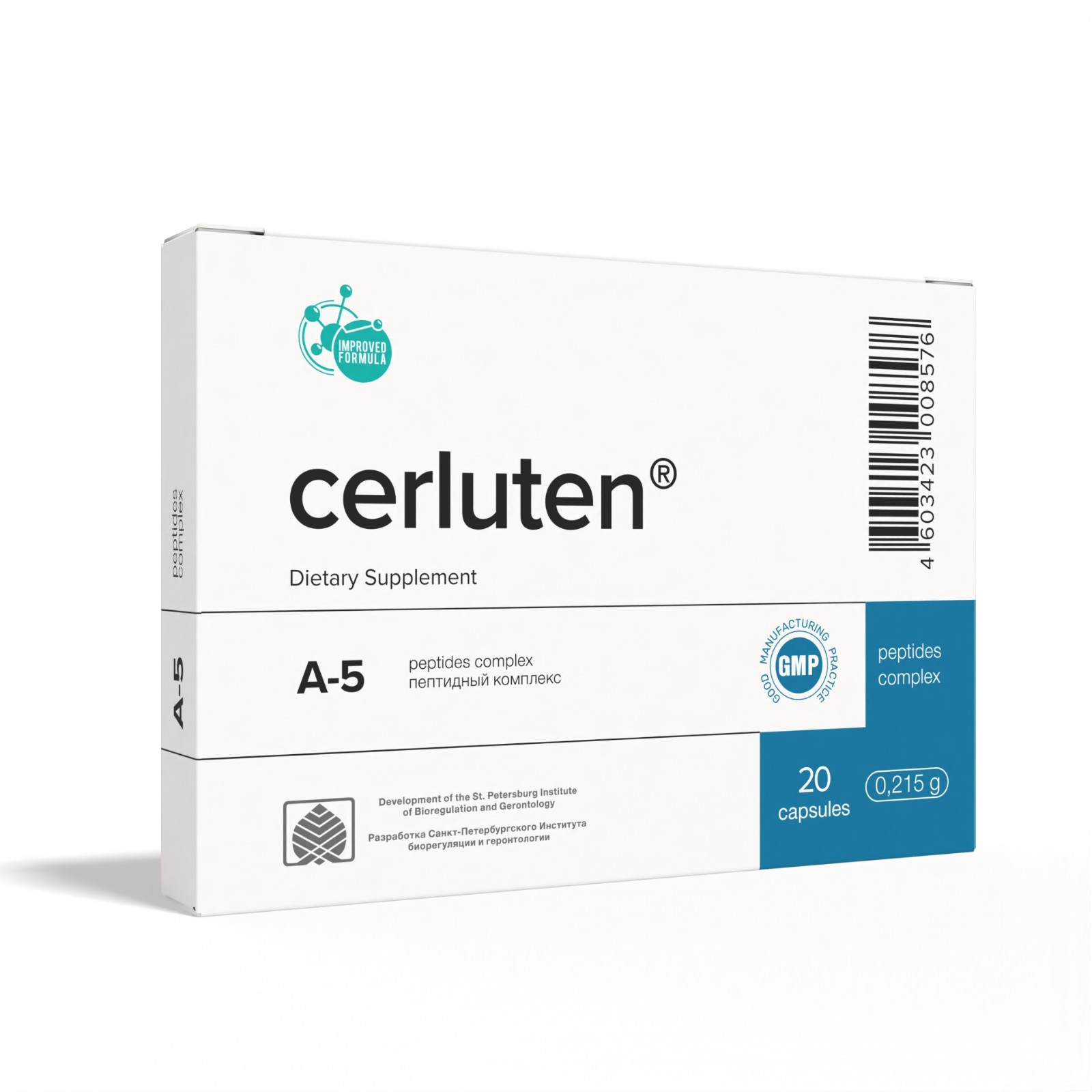 Cerluten A-5 Brain System Peptide Bioregulator 60 and 20 Capsules