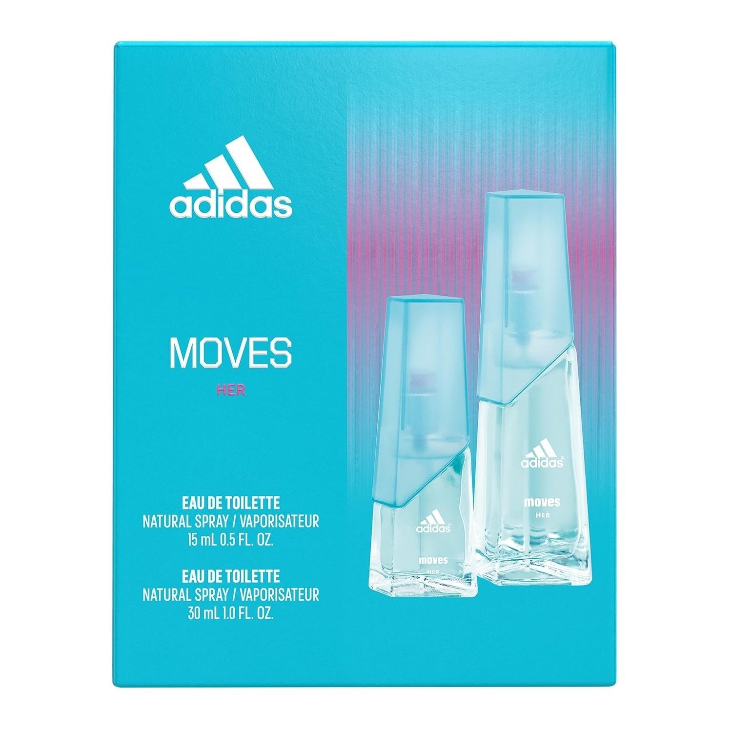 Adidas Moves For Her 2pc Gift Set – 1oz EDT Spray + 0.5oz EDT Spray