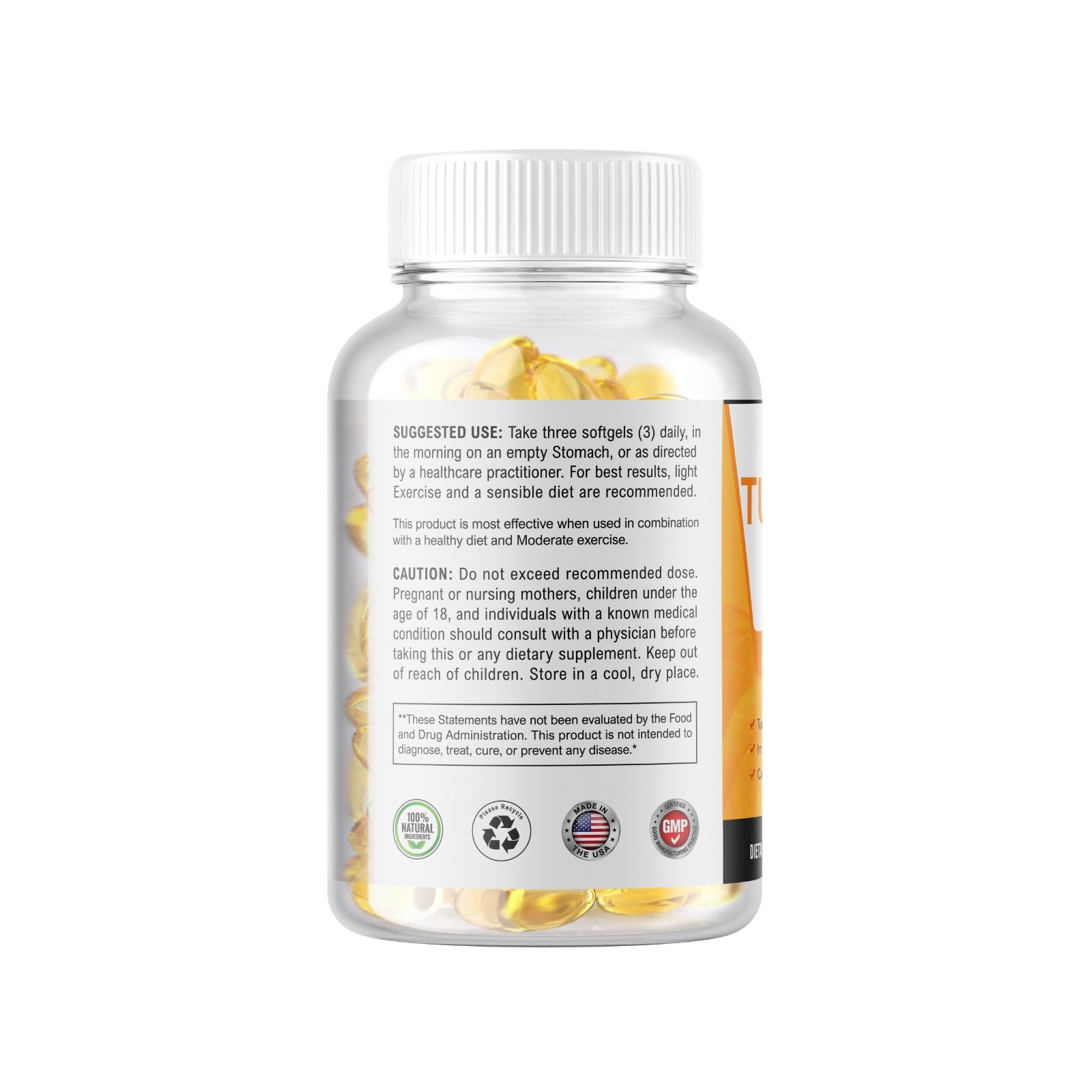 Turmeric Curcumin & Ginger Complex 3000mg 120 Softgels BLACK PEPPER ANTIOXIDANT