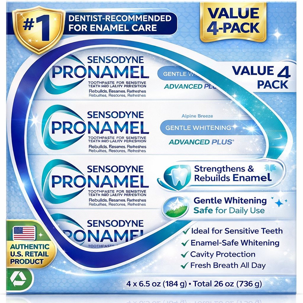 Sensodyne Pronamel Advanced Plus Gentle Whitening 4 ×185g (6.4oz) Toothpaste