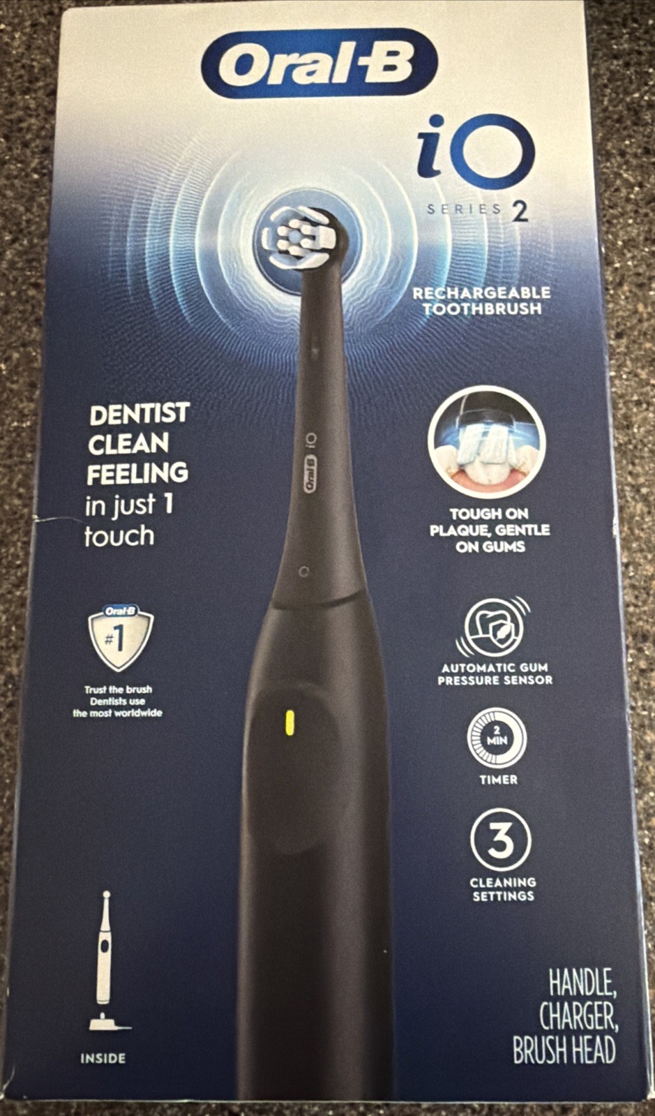 Oral-B iO Series 2 Rechargeable Electric Toothbrush ~ Night Black ~ NEW + SEALED