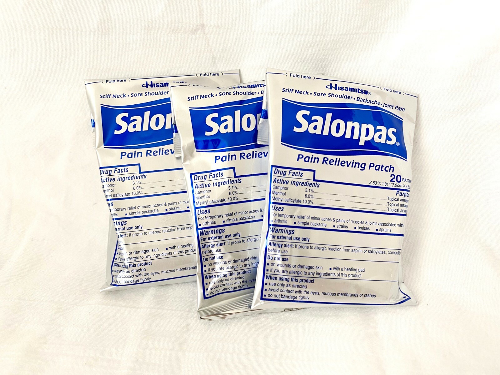 Salonpas Pain Relieving Patch Arthritis Stiff Neck Joint Pain Sore Muscles