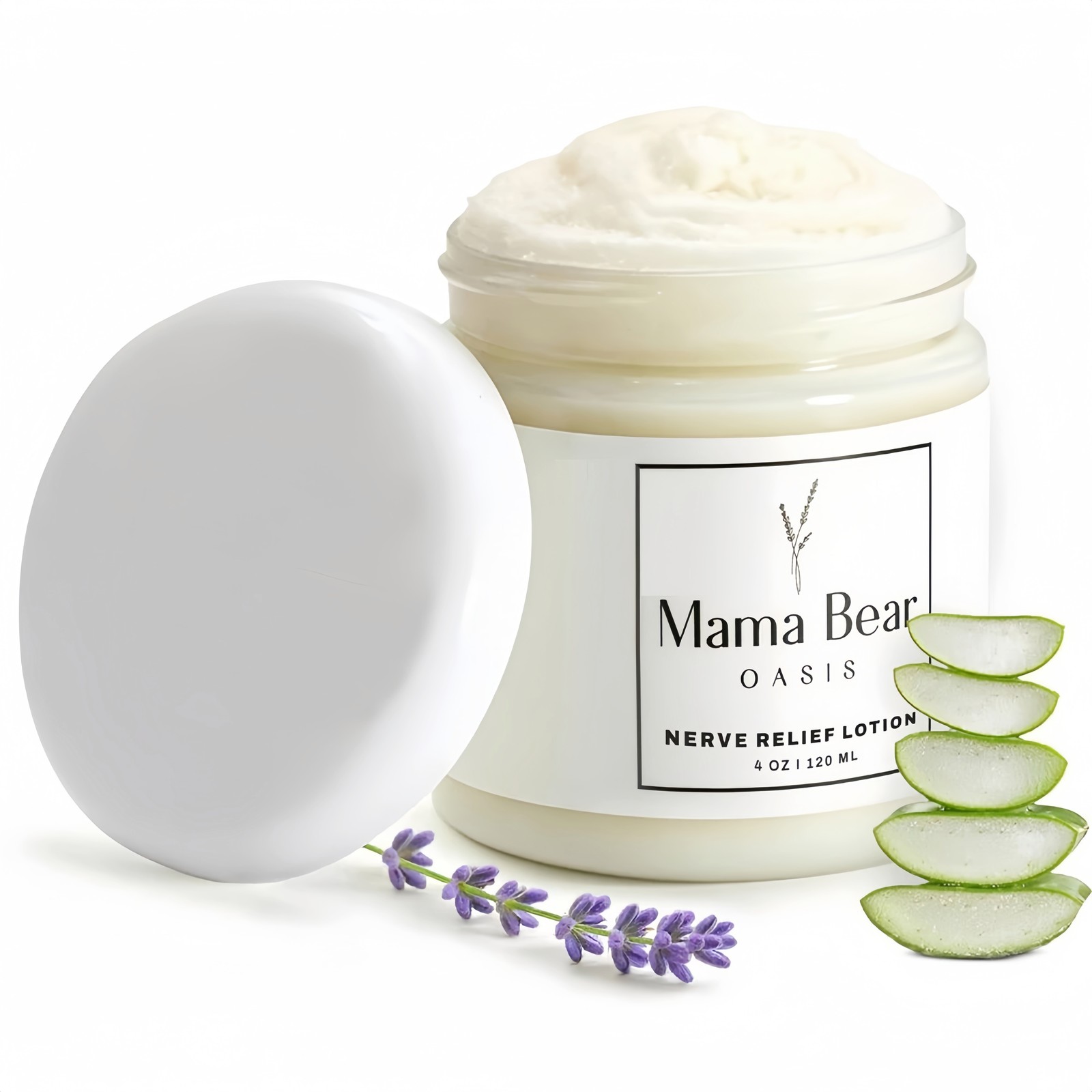 Mama Bear Oasis Lotion – Nerve Relief Cream for Foot, Hands, Legs, Natural Care