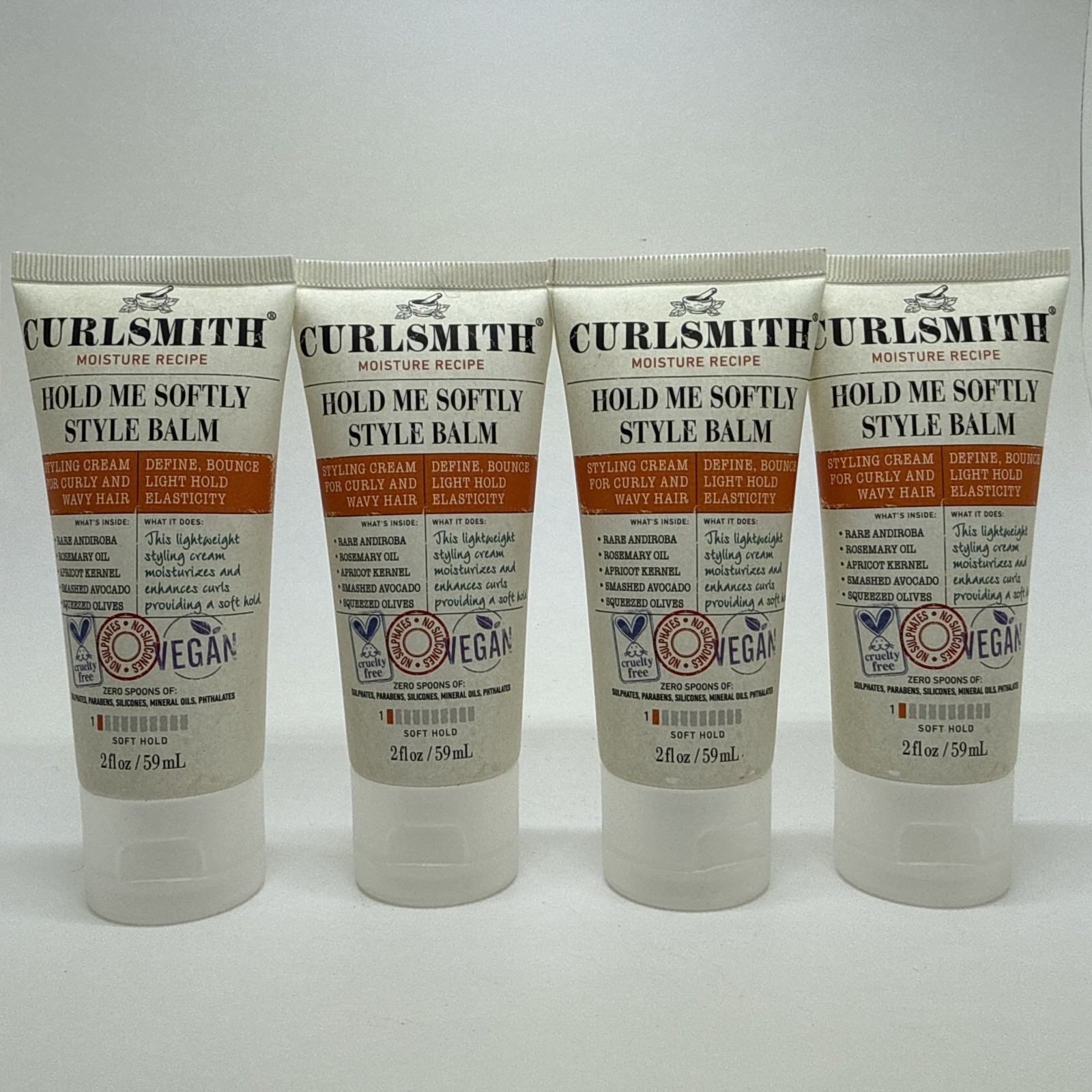 4 CURLSMITH Hold Me Softly Style Balm 2fl oz / 59mL EACH – TSA Approved