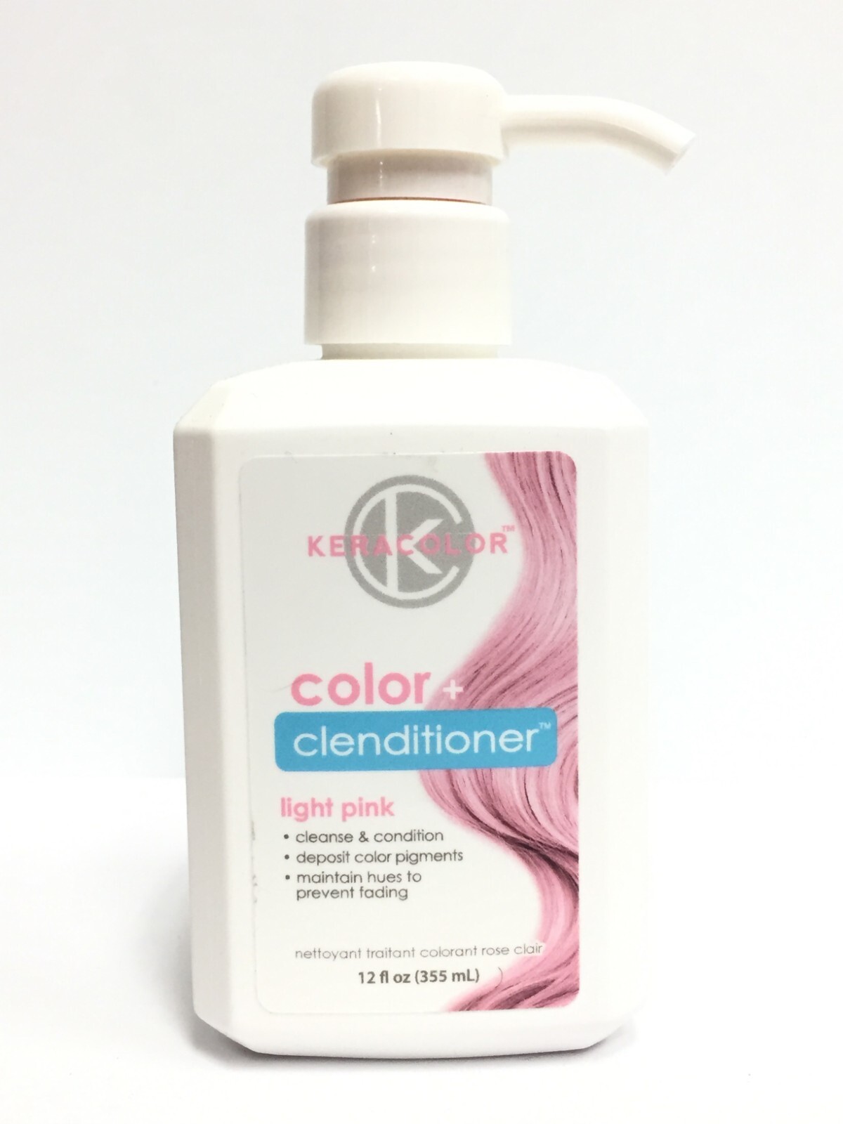 KeraColor Color + Clenditioner – Light Pink, 12 oz