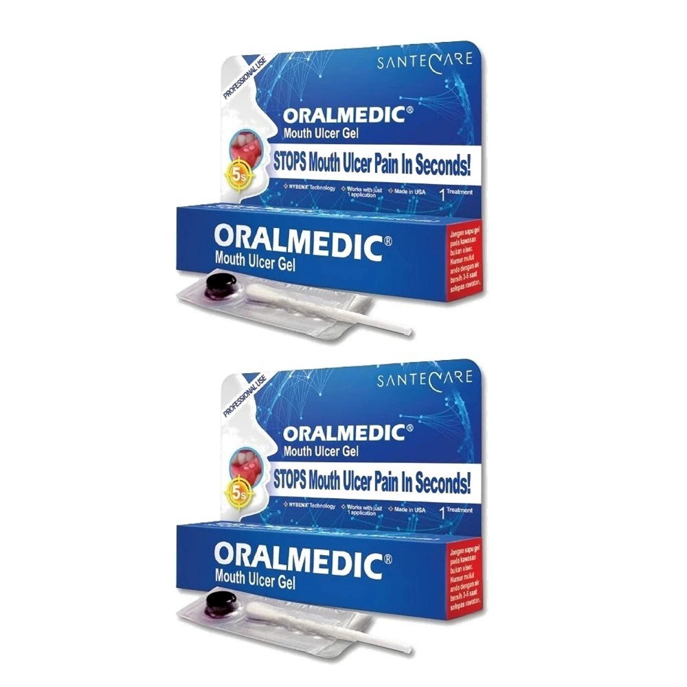 (Free Ship) 2x Oralmedic Mouth Ulcer Gel Treatment Fast Pain Relief Made in USA
