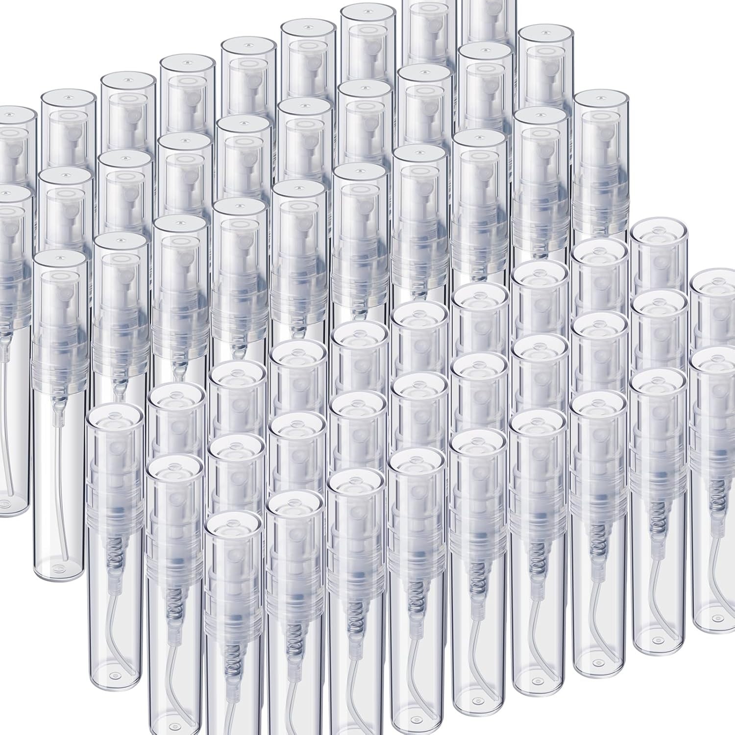 60PCS Mini Spray Bottles 3ml 5ml Fine Mist Refillable Travel Containers