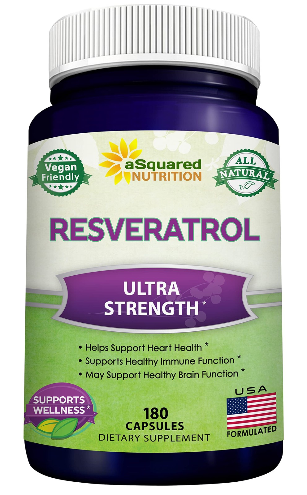 100% Natural Resveratrol – 1000mg Per Serving Max 180 Count (Pack of 1)