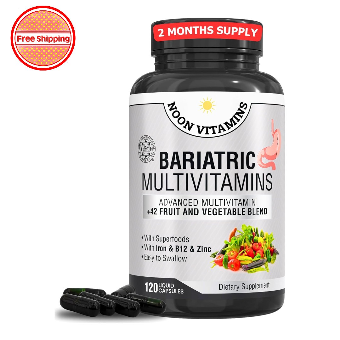 Bariatric Multivitamin with Iron 42 Superfood Blend 120 Capsules Free Ship